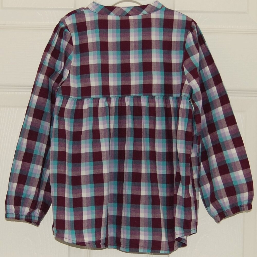 Oshkosh B'gosh Girls 4T Button-Down Plaid Robe Summer Dress, 100% Cotton - Picture 2 of 5